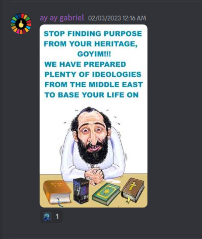 From S. B. Alger Rx Only Picture Show Discord Server: ay ay gabriel 02/03/2023 12:16 AM STOP FINDING PURPOSE FROM YOUR HERITAGE, GOYIM!!! WE HAVE PREPARED PLENTY OF IDEOLOGIES FROM THE MIDDLE EAST TO BASE YOUR LIFE ON 1 + From S. B. Alger Rx Only Picture Show Discord Server: ay ay gabriel 02/03/2023 12:16 AM STOP FINDING PURPOSE FROM YOUR HERITAGE, GOYIM!!! WE HAVE PREPARED PLENTY OF IDEOLOGIES FROM THE MIDDLE EAST TO BASE YOUR LIFE ON 1 +